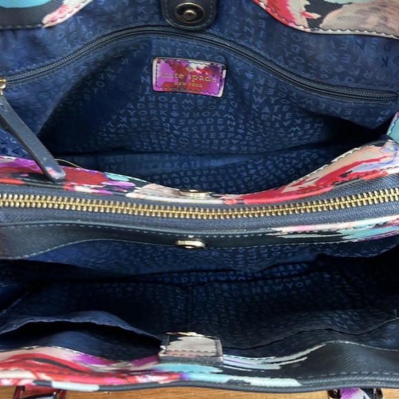 Kate Spade Black and Pink Floral Shoulder Bag - Picture 7 of 16